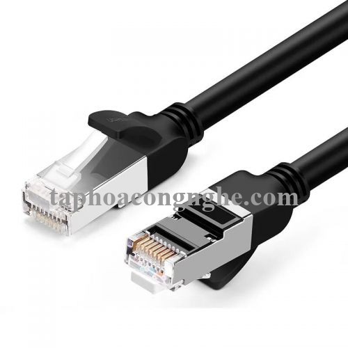 Ugreen 50190 0.5M màu Đen Cáp mạng LAN cat6 Đầu bấm kim loại NW101 30050190